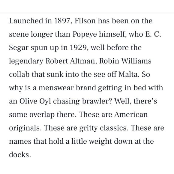 Filson X Popeye Limited Edition Hoodie 90th anniversary USA Made Mens Small Rare - Picture 7 of 11